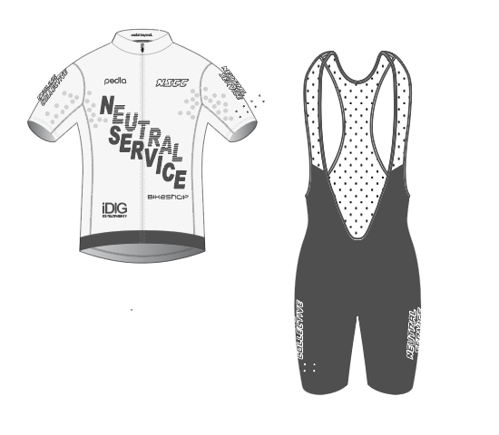 NSBS MEN'S TRAINING V1 KIT - White Training Jersey & Stormy Bib Short