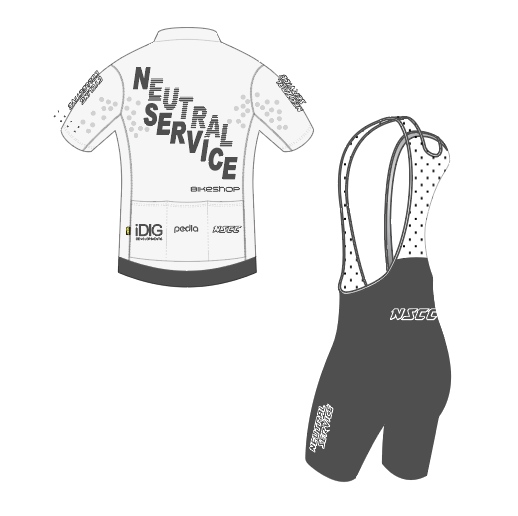 NSBS MEN'S TRAINING V1 KIT - White Training Jersey & Stormy Bib Short